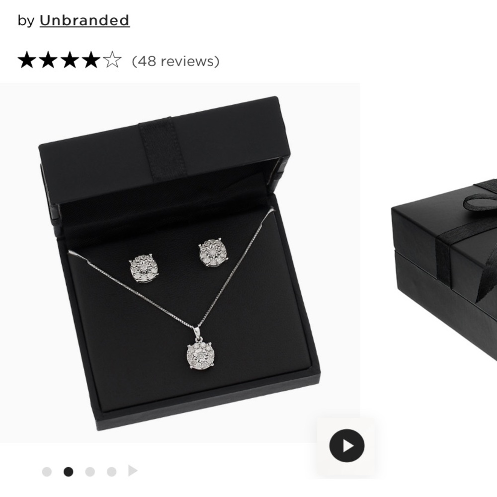 Diamond Earring and Necklace Set